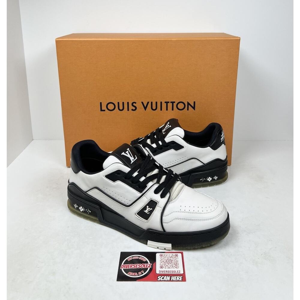 Size 6.5LV/7.5US - Louis Vuitton Trainer White/Black🐼 Lightly Worn/Retail $1.3K